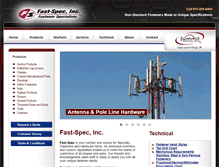 Tablet Screenshot of fastspecinc.com